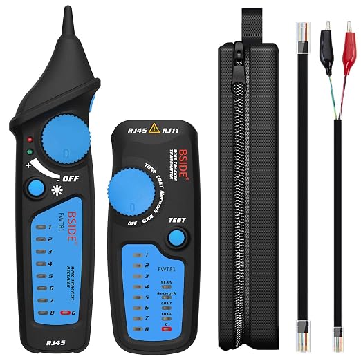 Bside Network Cable Tester RJ45 RJ11 Wire Tracker Telephone Line Tester LAN TV by BSIDE