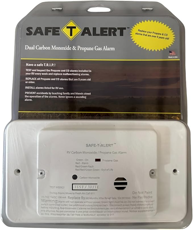 Safe T Alert - Dual LP/CO Alarm - Flush Mount w/Trim Ring White - 25-742-WT-TR - Image 2