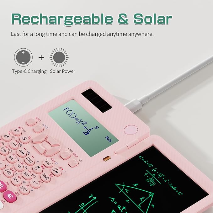 Rechargeable ROATEE 991ES MAX Scientific Calculators, CalcNote Multiview 4-Line - Image 4