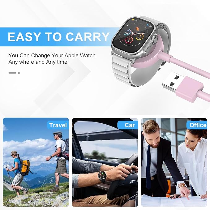 Fast Charger for Apple Watch Charger, Magnetic iWatch Charger to USB A Cable - Image 8