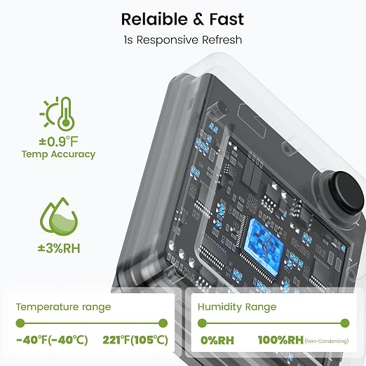 MOCREO WiFi Reptile Hygrometer Indoor Thermometer, Smart Humidity and - Image 4