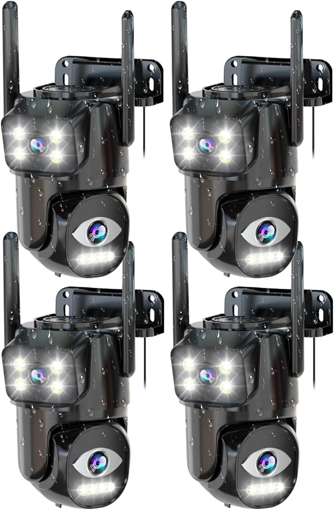 LETSCEE Dual Lens WiFi Security Camera Outdoor, 5G/2.4G PTZ Outdoor Auto by LETSCEE
