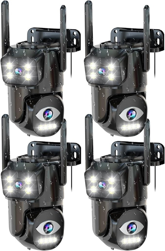 LETSCEE Dual Lens WiFi Security Camera Outdoor, 5G/2.4G PTZ Outdoor Auto by LETSCEE