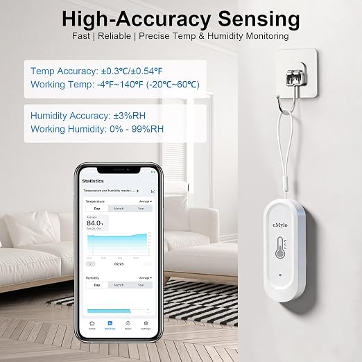 eMylo Wireless Temperature Humidity Sensor RTH08 - Image 6