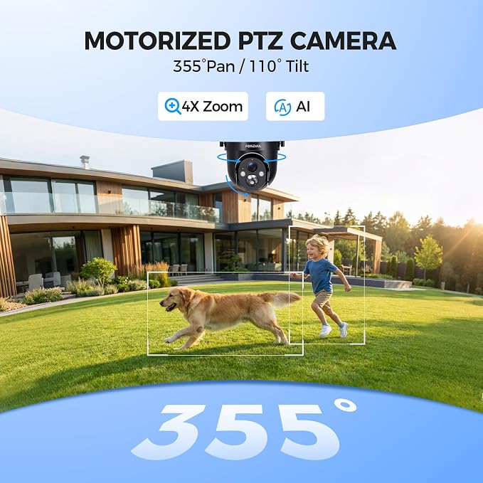 Solar Security Cameras Wireless Outdoor, 2K 360° View Solar Powered WiFi 3MP - Image 4