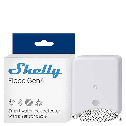 Shelly Flood Gen4, Matter Smart Flood Sensor by Shelly