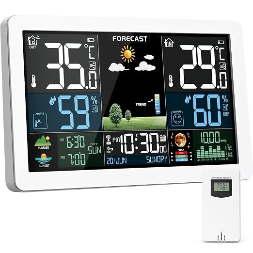 Weather Station Wireless Indoor Outdoor, Thermometer Wireless by Brataste