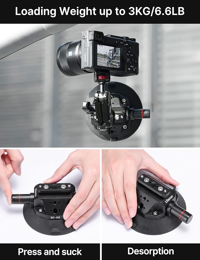 Ulanzi SC-02 Heavy-Duty Suction Cup Mount - Image 5