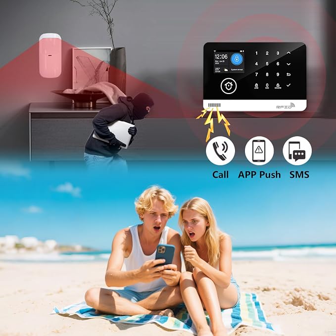 Home Security System, 4G/WiFi GSM SMS Wireless Home Alarm System - Image 7