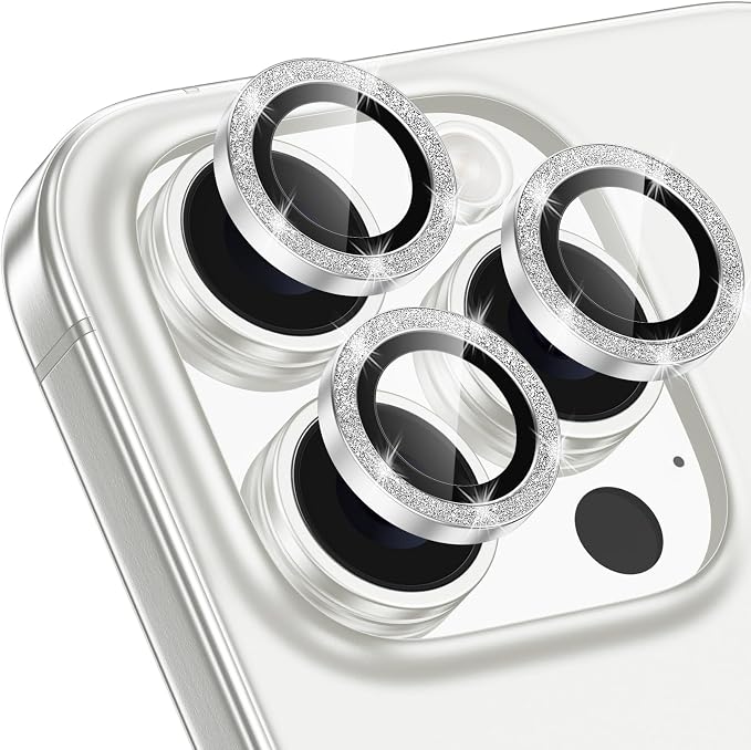 for iPhone 16 Pro/16 Pro Max Camera Lens Protector Bling Individual Metal by Xfilm