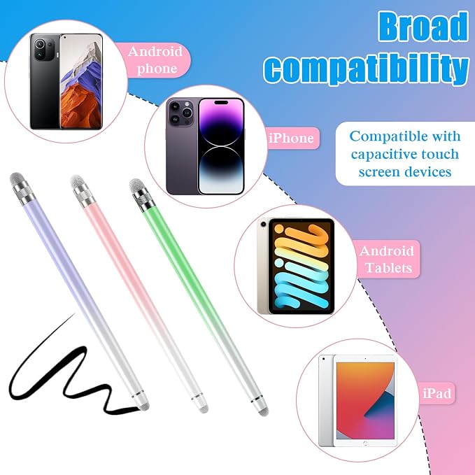 Bopomofo 3PCS Stylus Pen for Touchscreen, Stylus Pen for iPhone/iPad/Tablet - Image 6