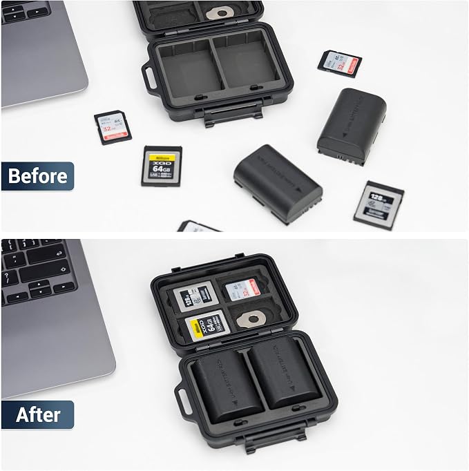 JJC Portable Camera Battery Memory Card Storage Case - Image 7