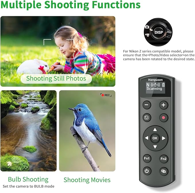 for Nikon Rechargeable Shutter Release, Wireless Camera Remote Control - Image 3