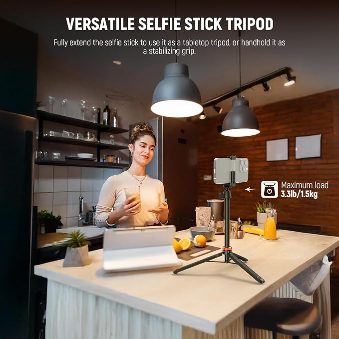 NEEWER Basics 59" Selfie Stick Tripod Compatible - Image 2