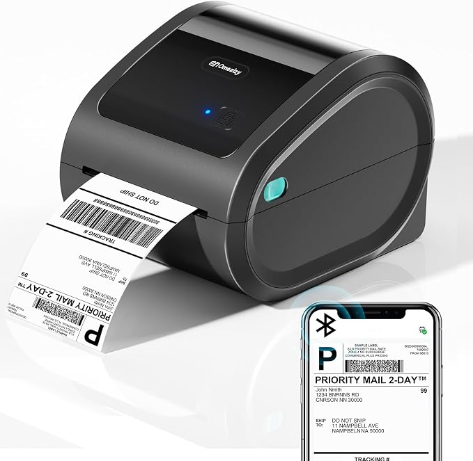 Bluetooth Shipping Label Printer 4x6 by OmezizyLabelPrinter