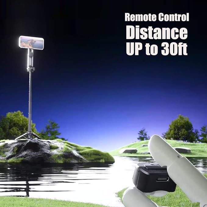 4 in 1 Magnetic Tripod Pocket Selfie Stick Extends to 1.5ft Cell Phone Stand - Image 4