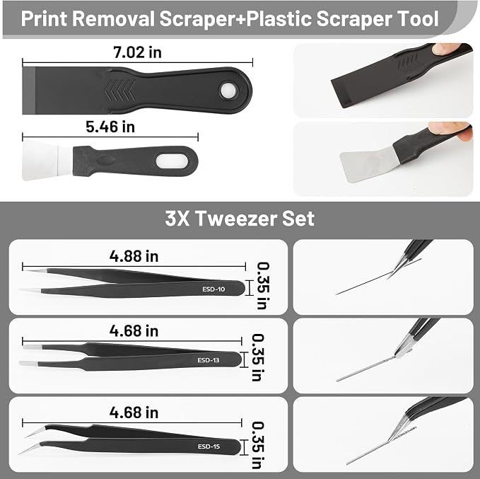 3D Printer Tools Kit Essential, Basic Tool Kit Accessories, 3D Printer - Image 5