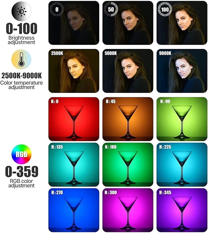 ULANZI VL120 RGB Video Light, Pocket LED On-Camera Video Lights, Built-in - Image 2