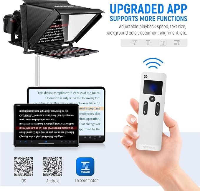 NEEWER X12 14 inch Aluminum Alloy Teleprompter - Image 4