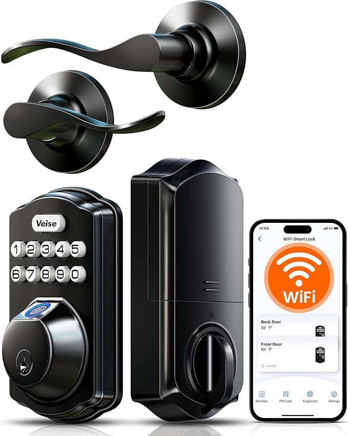 Veise VE012W-B Wi-Fi Fingerprint Smart Lock by Veise