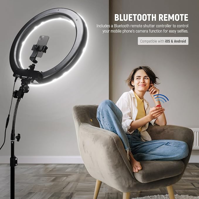NEEWER Ring Light 18inch Kit: 55W 5600K Professional LED - Image 6