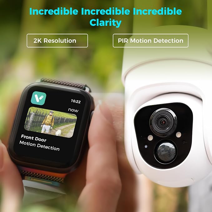 Vicohome 2CQ4 2K AI Solar Security Camera Wireless Outdoor, Battery Powered Cam - Image 11