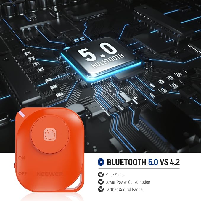 NEEWER RT116 Wireless Bluetooth Remote Camera Shutter Release Control Compatible - Image 3