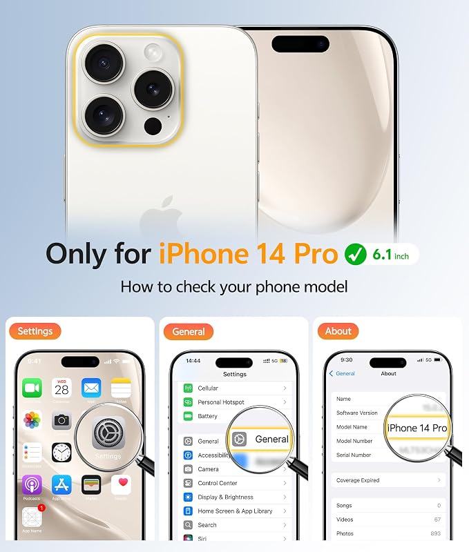 FNTCASE for iPhone 14 Pro Case: Translucent Matte Cases - Image 2
