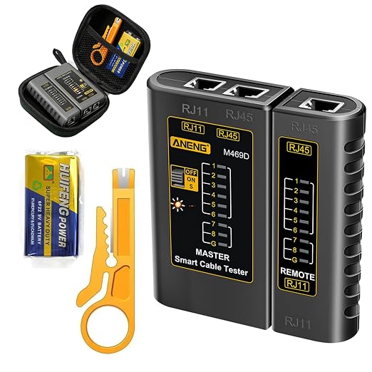 Network Cable Tester for RJ45 RJ11 RJ12 Port Network Ethernet Wire Test by Foryourprivateprotection