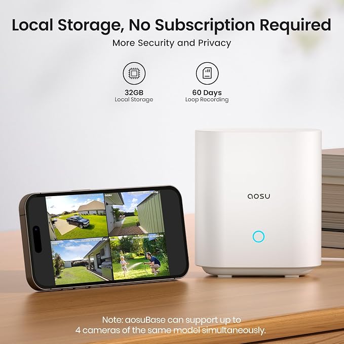 aosu Security Cameras Outdoor Wireless, 166° Ultra-Wide-Angle, Battery Powered - Image 2