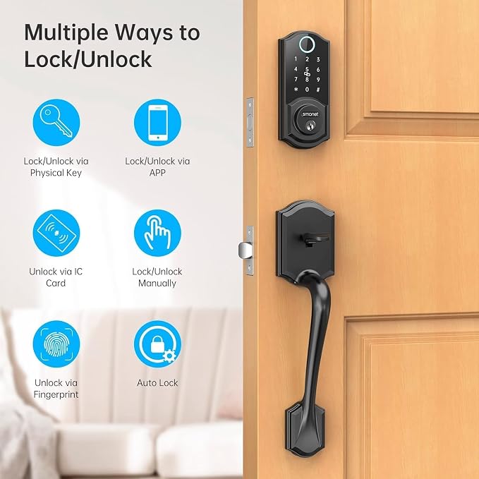 Smart Lock Front Door, SMONET Keyless Entry Door Lock - Image 2
