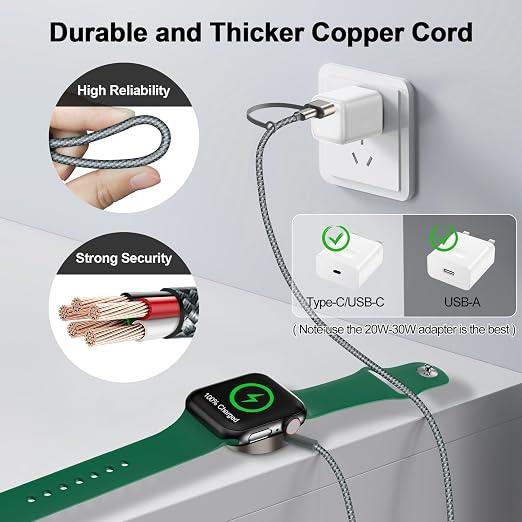   for Apple Watch Charger Magnetic Fast Charging Cable - Image 4