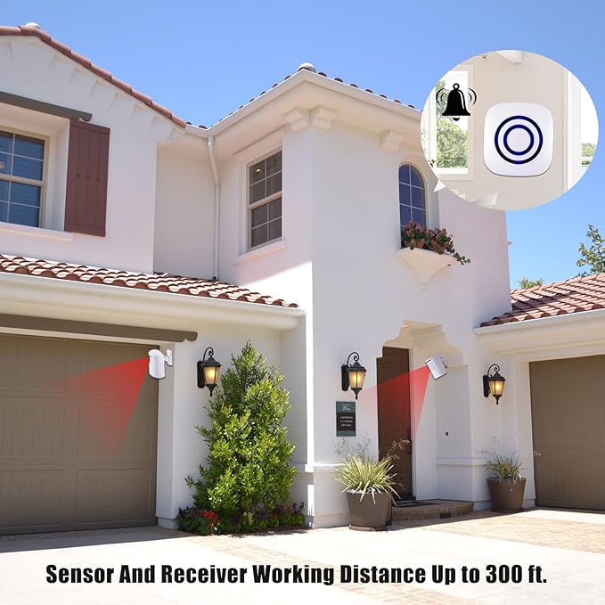 BESTOONE Motion Sensor Alarm, Long Range Wireless Driveway Alarm, Indoor Home - Image 5