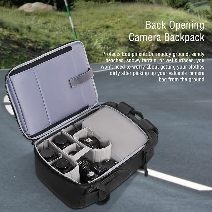 MOSISO Waterproof Camera Backpack, DSLR/SLR/Mirrorless Large Camera Bag - Image 3