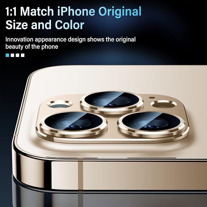 Uyiton for iPhone 12 Pro Max Camera Lens Protector, 9H Tempered Glass Camera - Image 5