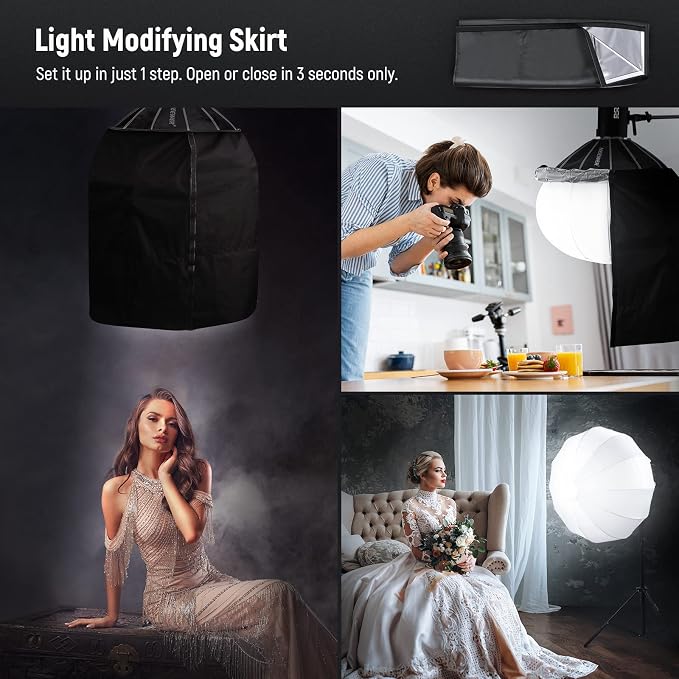 NEEWER 35"/90cm Lantern Softbox One Step Quick Release, 360° Light Diffuser - Image 4