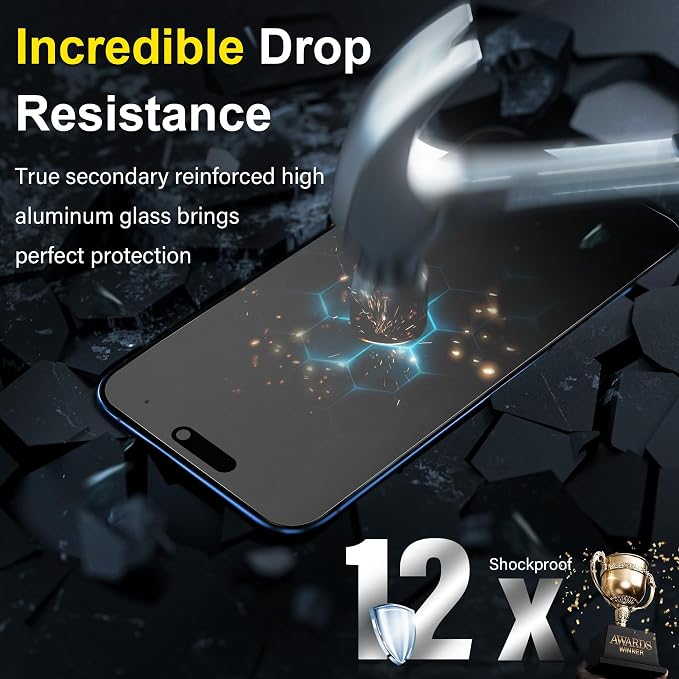YWXTW 2 Pack for iPhone 17 Pro Matte Screen Protector 6.3 Inch + 1 Set Camera - Image 4