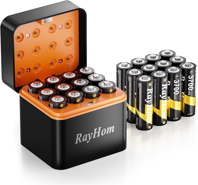 Rechargeable AA Lithium Batteries by RayHom