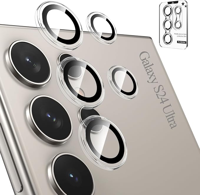 Tensea (3+2PCS for Samsung Galaxy S24 Ultra 5G Camera Lens Protector, 9H by Tensea