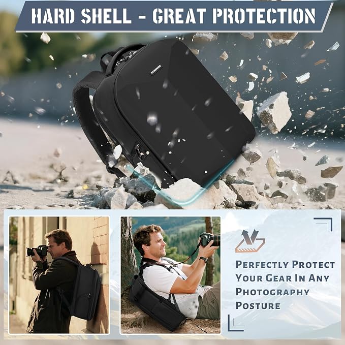 RAINSMORE Camera Backpack Hard Shell - Image 4