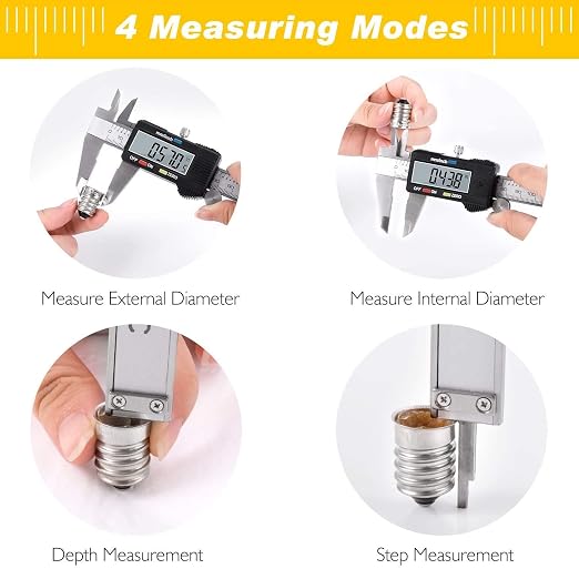 Adoric Digital Caliper, Electronic Digital Caliper Stainless Steel Body - Image 6