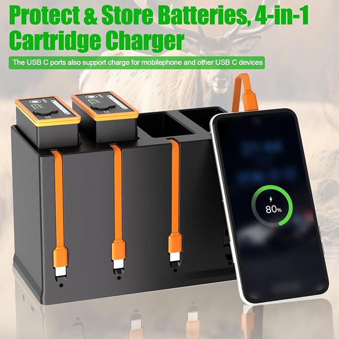 JYJZPB 4-Slot Battery Charging Station Compatible - Image 8