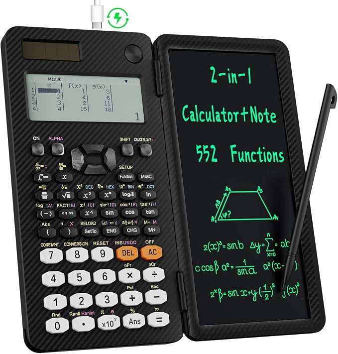 991EX 552 Functions Desktop ROATEE Scientific Calculator Rechargeable & Solar by ROATEE