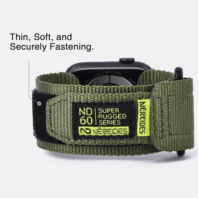 Nereides Compatible with Apple Watch Band Ultra 3/2/1, Nylon Sports Strap with - Image 8