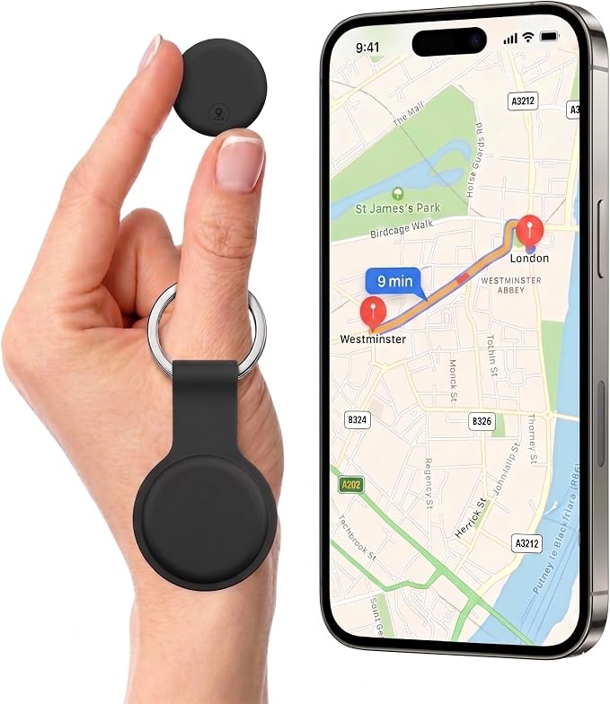 GPS Tracker for Pets, Luggage & Valuables – No SIM Card, No Subscription – by KitchMingle
