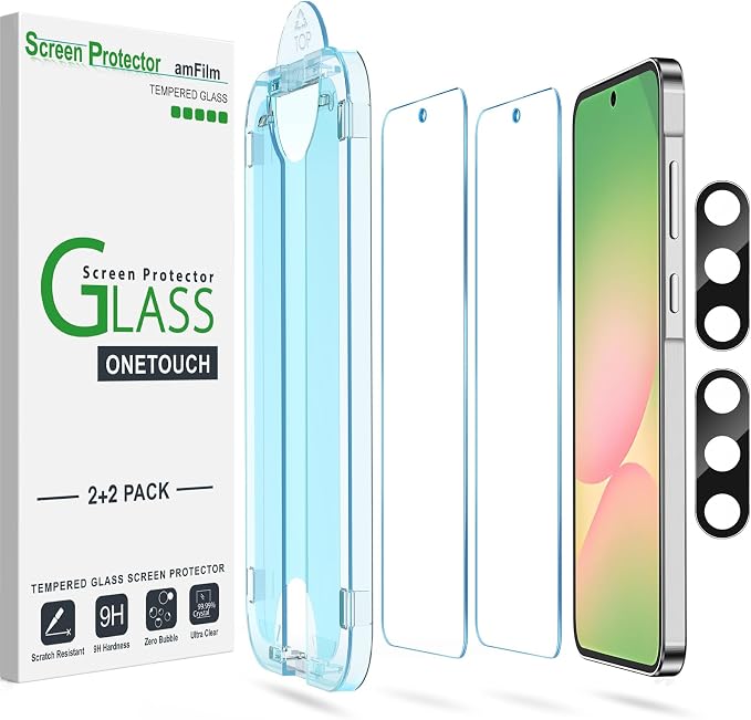 amFilm Auto-Alignment OneTouch for Samsung Galaxy A56 5G 6.7" Screen Protector by amFilm