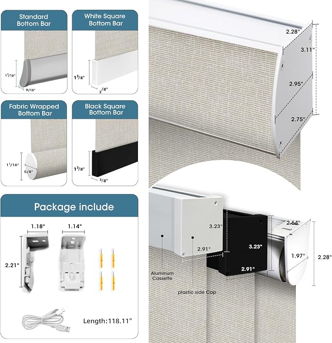 SmartWings Motorized 100% Blackout Shades Blinds, Custom Size, Cordless Window - Image 6