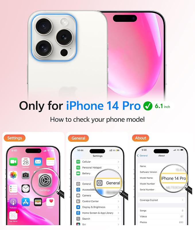 FNTCASE for iPhone 14 Pro Case: Translucent Matte Cases - Image 2