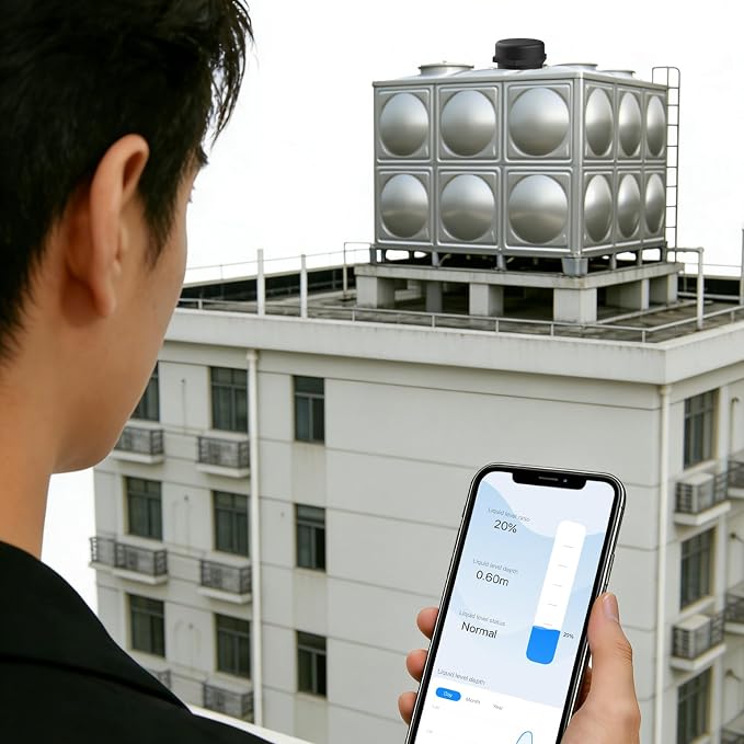 Ultrasonic Level Sensor with 2.4G WiFi, Non-Contact Liquid & Solid Level Monitor - Image 7
