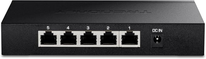 TRENDnet 5-Port Unmanaged 2.5G Gaming Switch, 5 x 2.5GBASE-T Ports, 25Gbps by TRENDnet